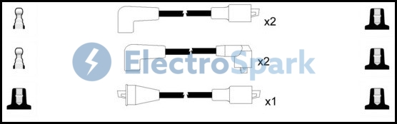 Electro Spark HT Leads Ignition Cables Set OEK639 [PM1669053]