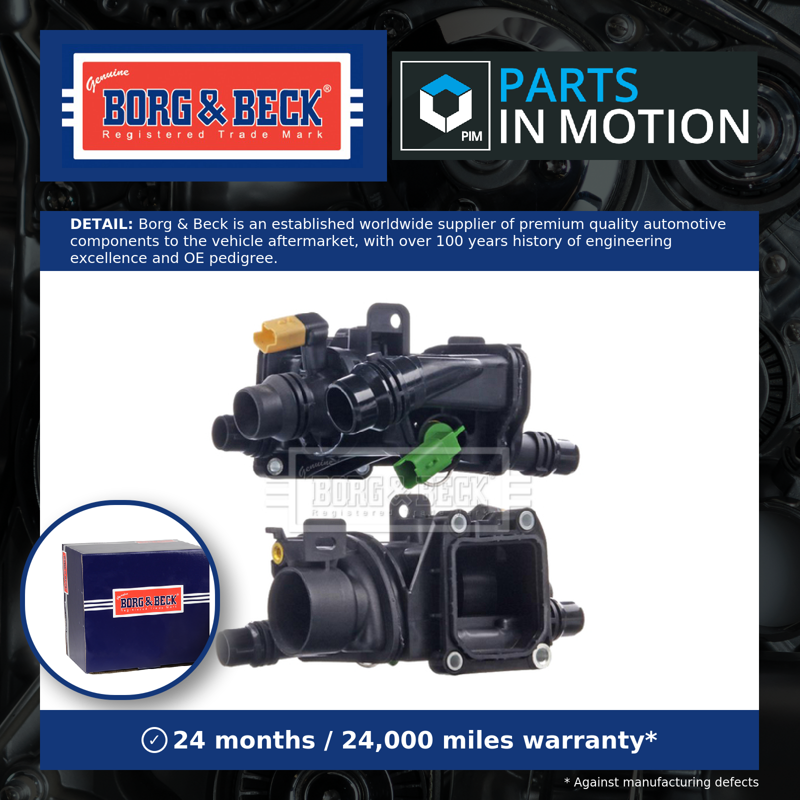 Borg & Beck Coolant Thermostat BBT505 [PM1772871]