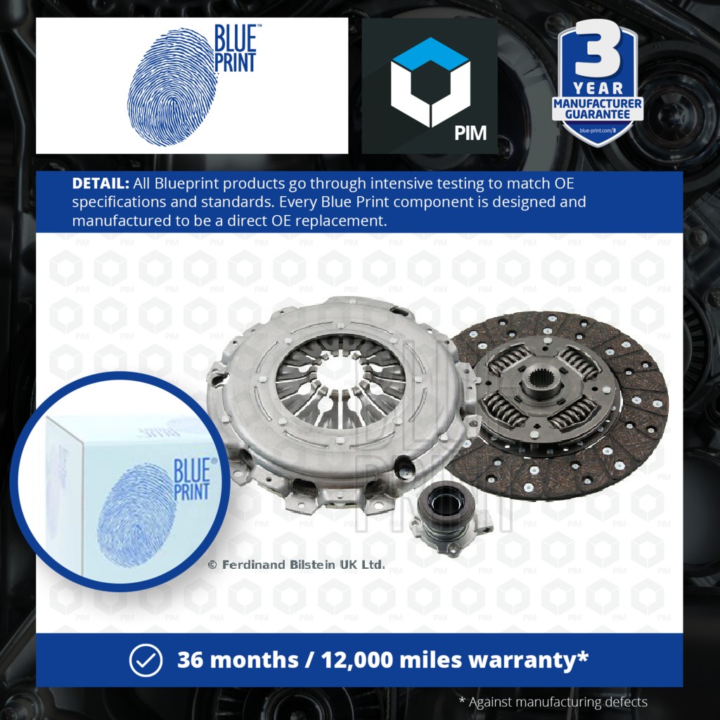 Blue Print Clutch Kit 3pc (Cover+Plate+CSC) ADW1930132 [PM1772509]