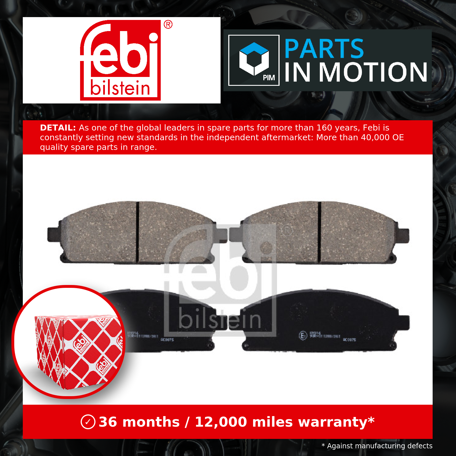Febi Brake Pads Set Front 170241 [PM1768339]