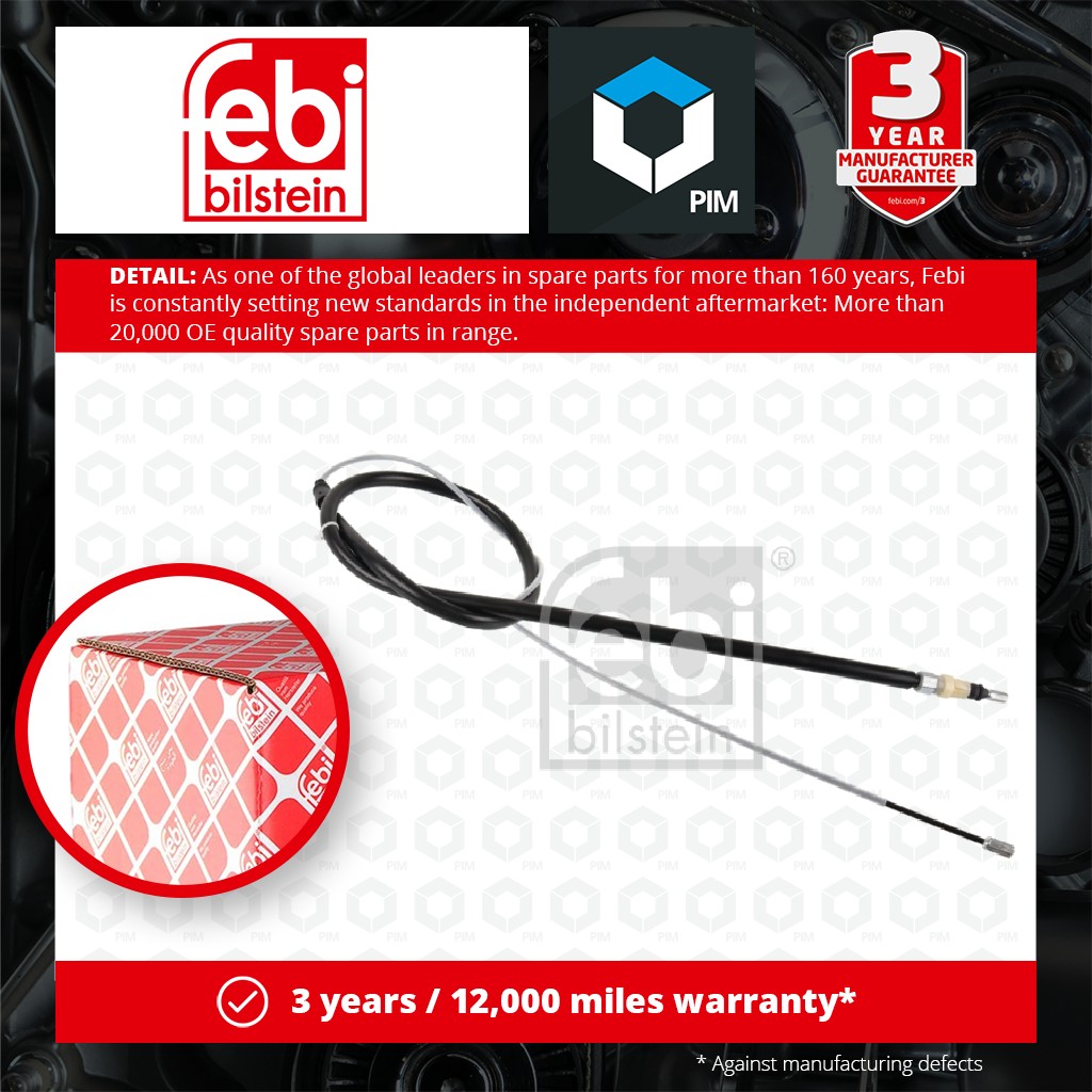 Febi Handbrake Cable Rear Left or Right 109499 [PM1767781]