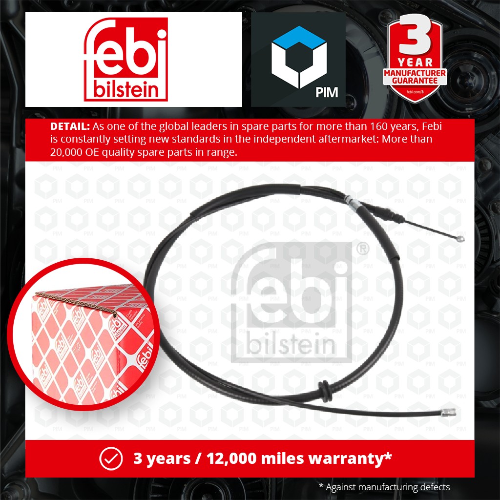 Febi Handbrake Cable Rear Left or Right 109485 [PM1767767]