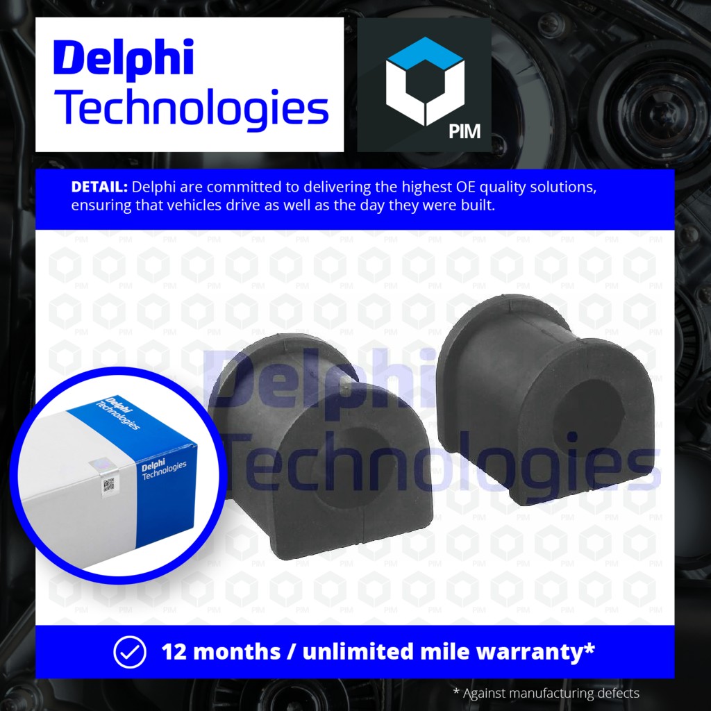 Delphi Anti Roll Bar Bush Rear Lower TD987W [PM1762865]
