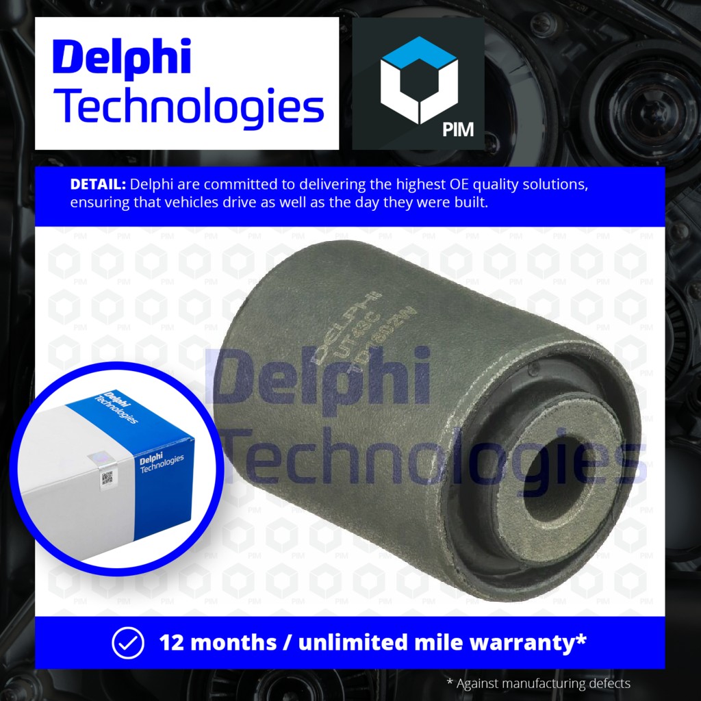 Delphi Wishbone / Control / Trailing Arm Bush Rear TD1802W [PM1762669]