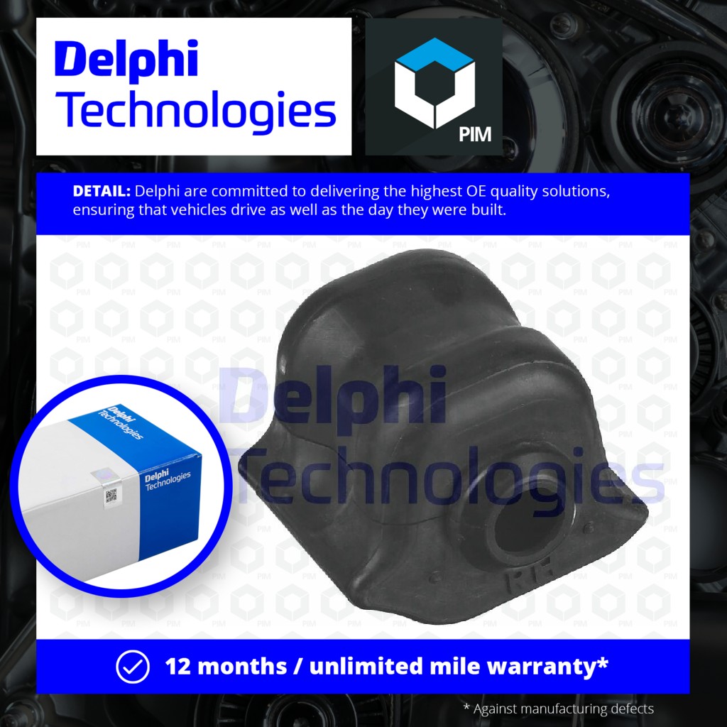 Delphi Anti Roll Bar Bush Front Lower, Right TD1080W [PM1762286]