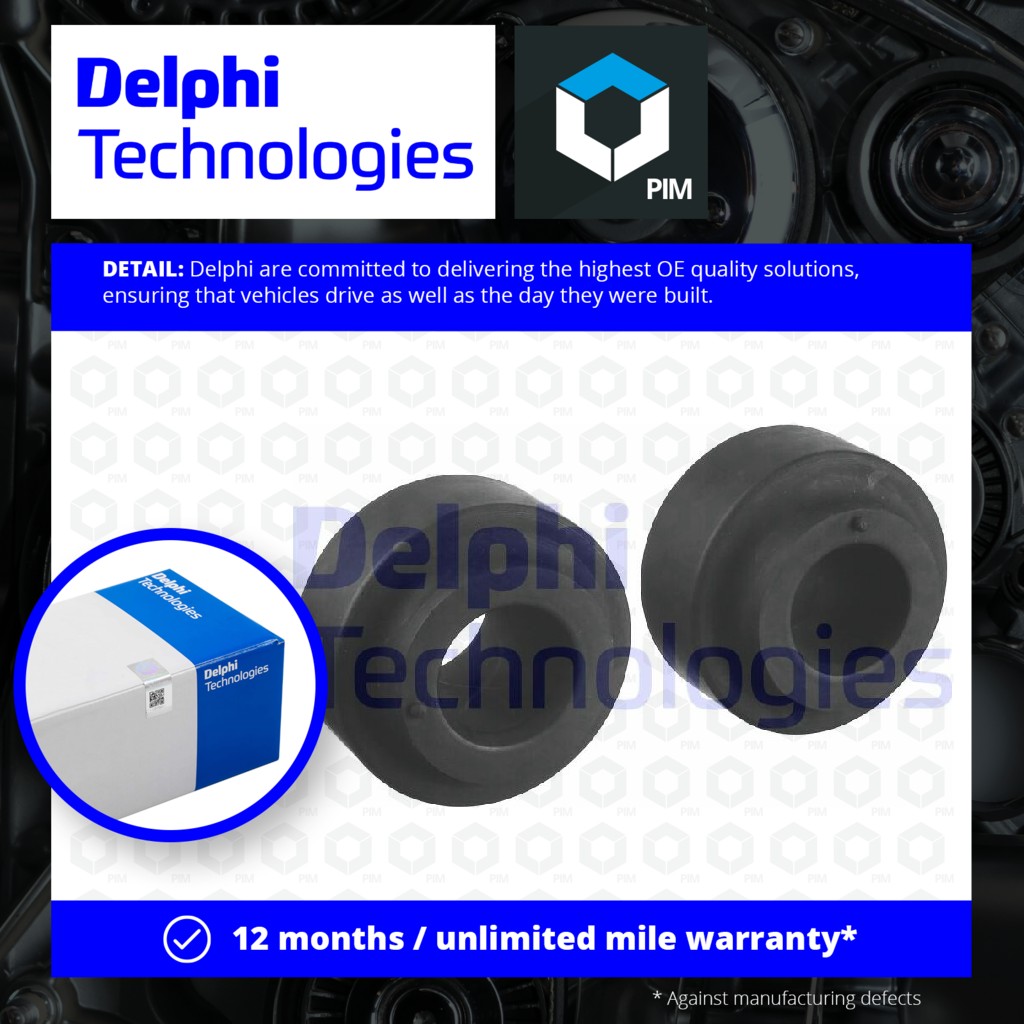 Delphi 2x Anti Roll Bar Bush (pair) Front Lower TD1052W [PM1762260]