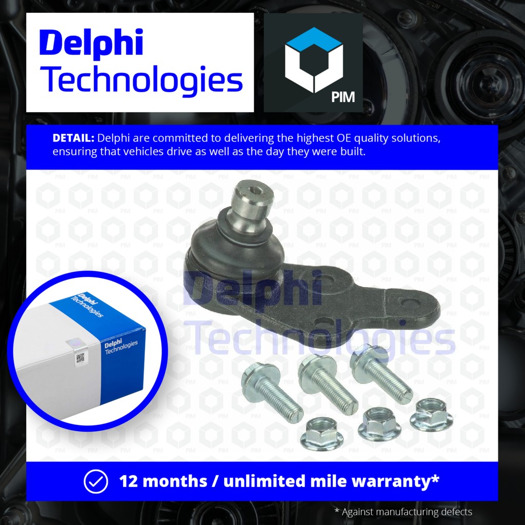Delphi Ball Joint Front Lower, Left, Outer TC3671 [PM1761996]