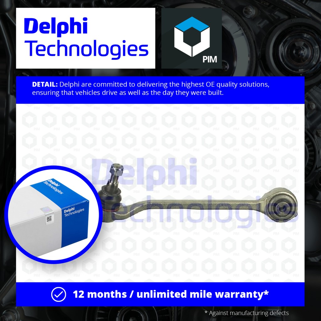 Delphi Wishbone / Suspension Arm Rear Lower, Left TC2951 [PM1761527]