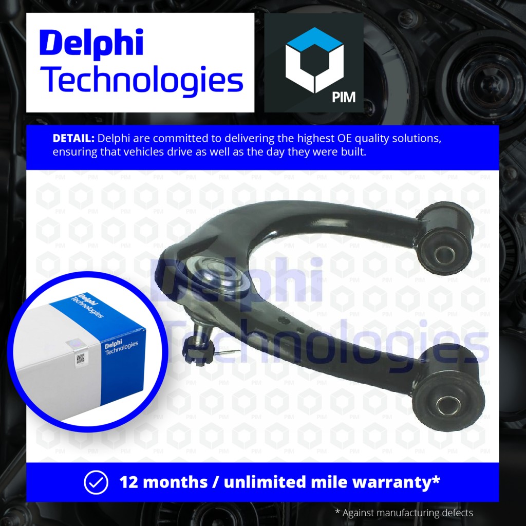 Delphi Wishbone / Suspension Arm Front Upper, Left TC2818 [PM1761444]