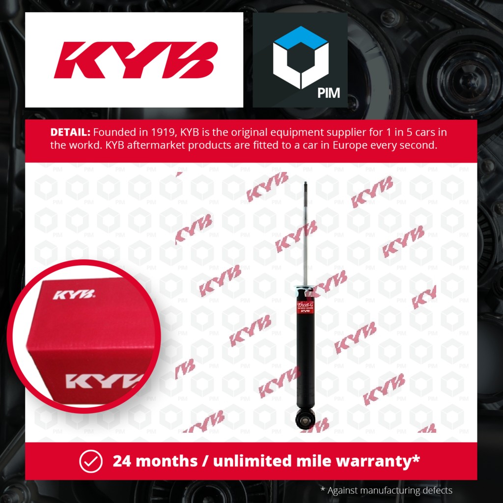 KYB 2x Shock Absorbers (Pair) Rear 3440073 [PM1737976]