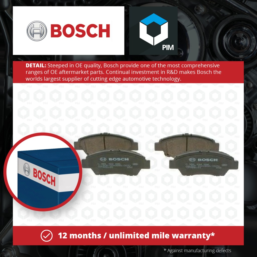 Bosch Brake Pads Set Front 0986494896 [PM1732831]