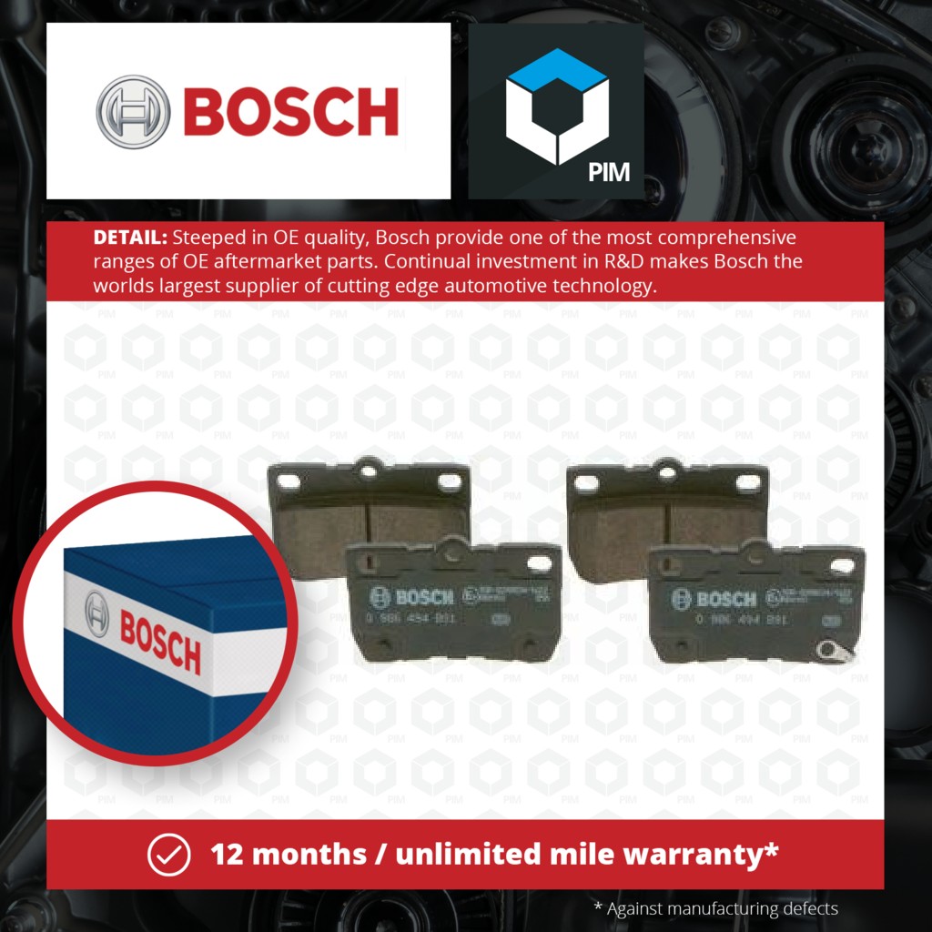 Bosch Brake Pads Set Rear 0986494891 [PM1732829]