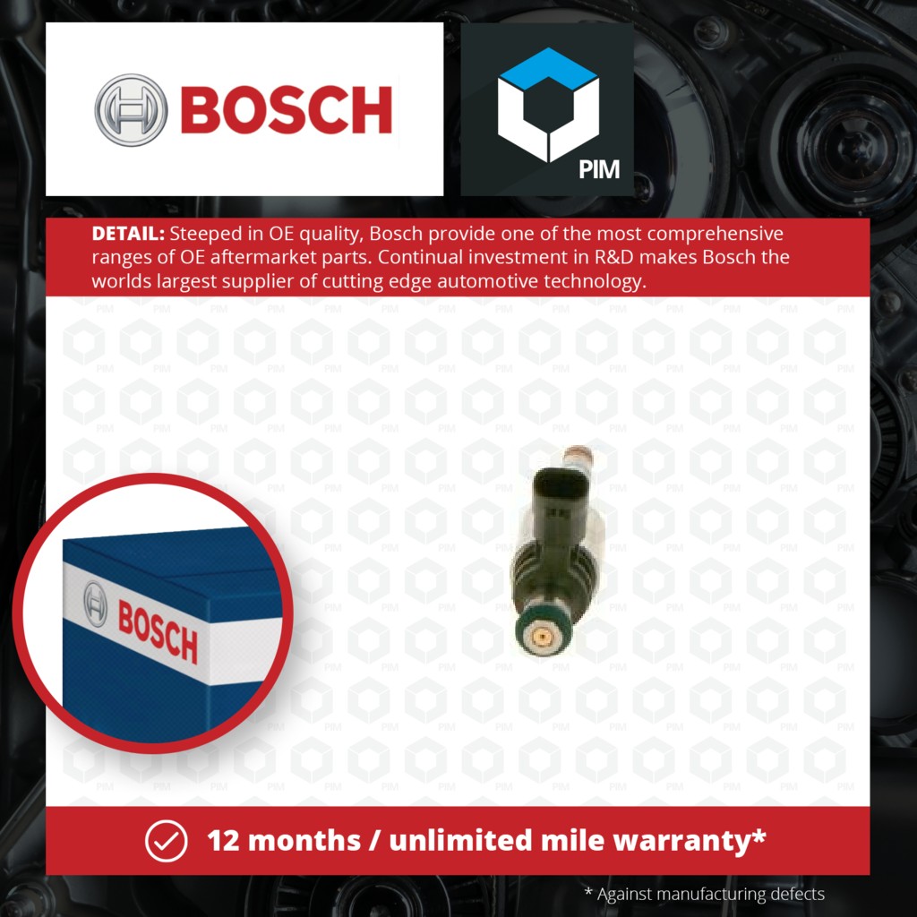 Bosch Petrol Fuel Injector 026150001H [PM1732623]