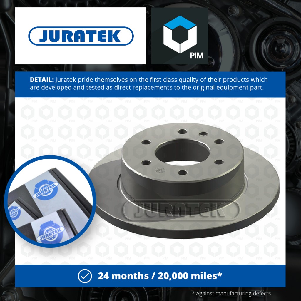 Juratek 2x Brake Discs Pair Solid Rear MER138 [PM1729153]