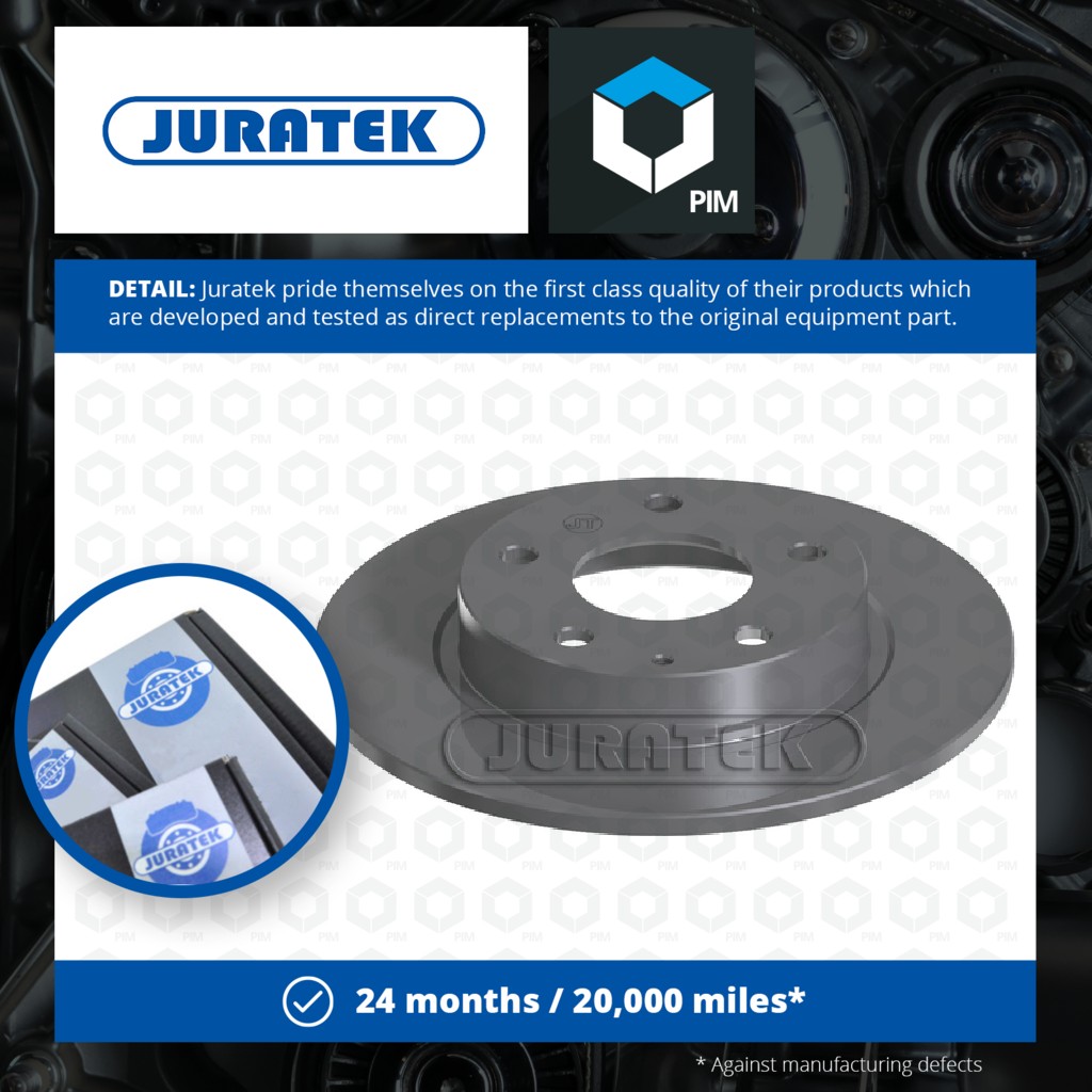 Juratek 2x Brake Discs Pair Solid Rear MAZ137 [PM1729095]