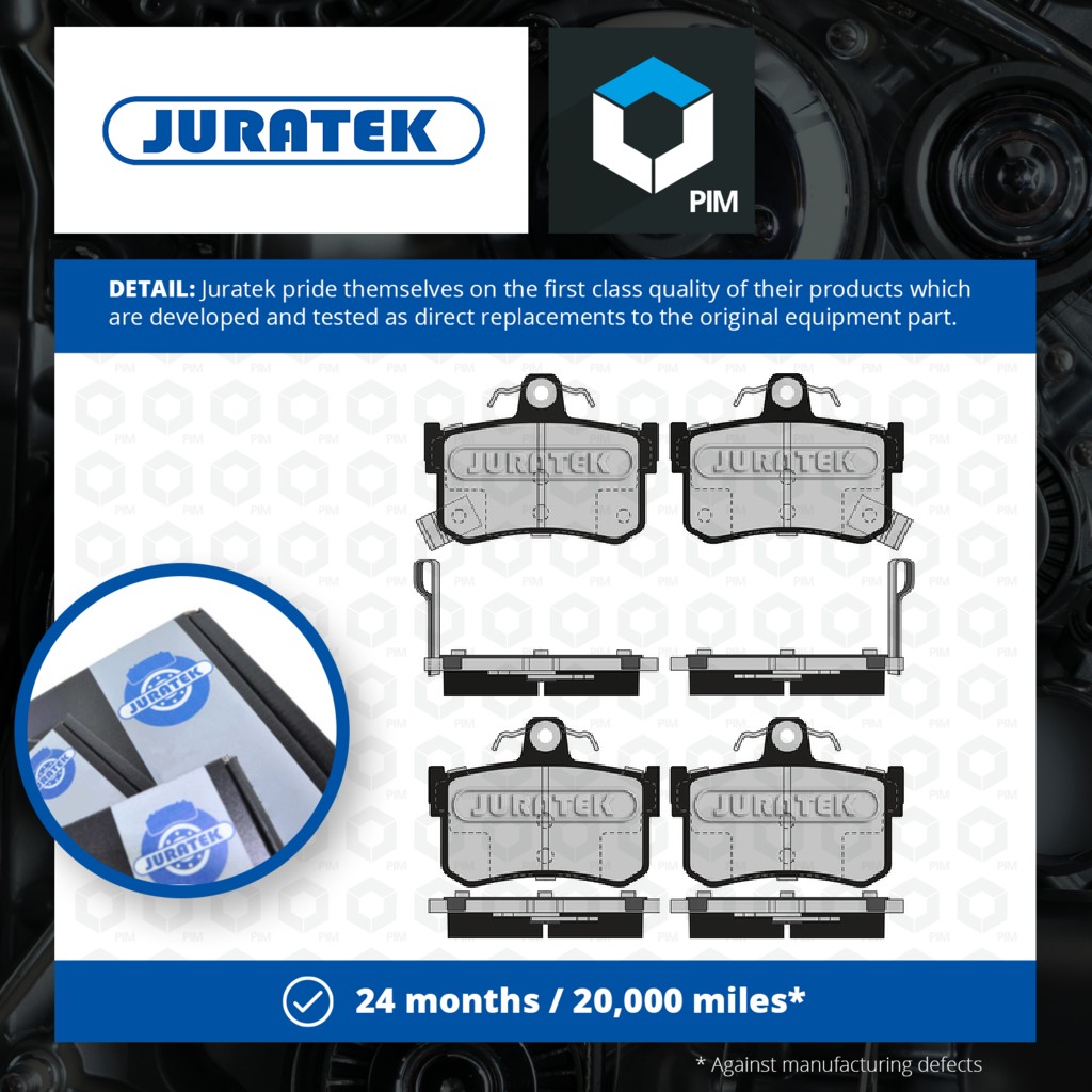 Juratek Brake Pads Set Rear JCP917 [PM1728180]