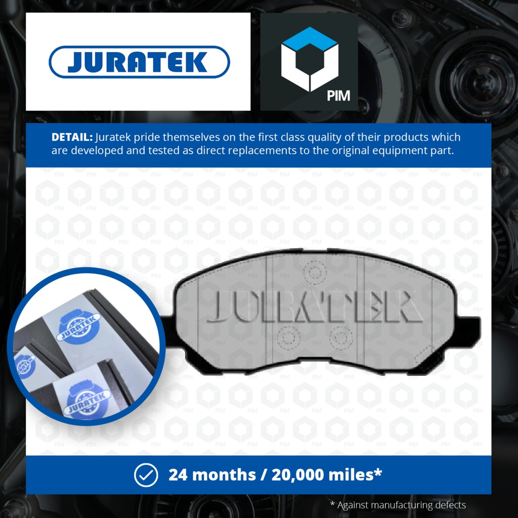 Juratek Brake Pads Set Front JCP1621 [PM1727627]