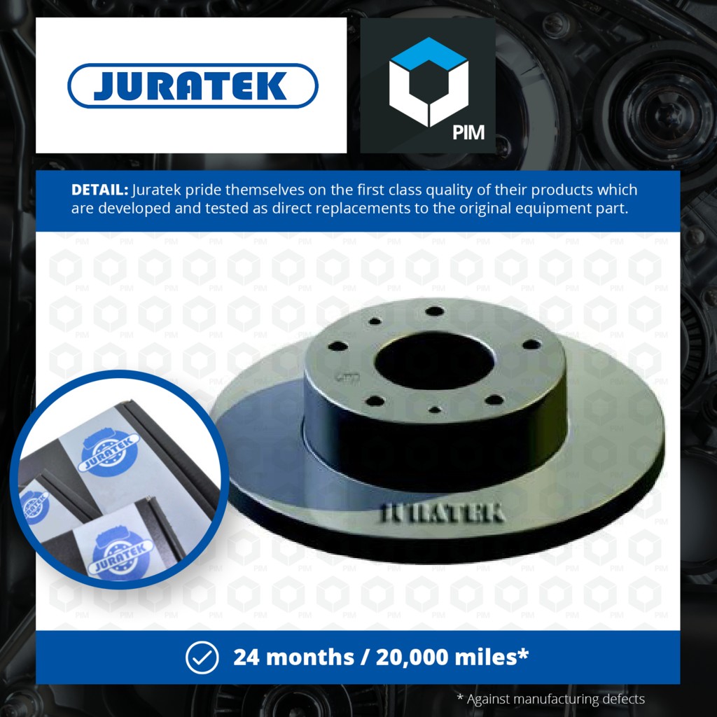 Juratek 2x Brake Discs Pair Solid Front CIT103 [PM1726239]