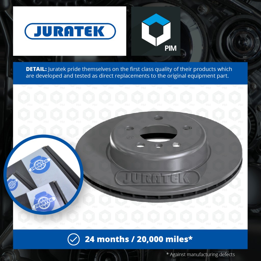 Juratek 2x Brake Discs Pair Vented Front BMW189 [PM1726178]
