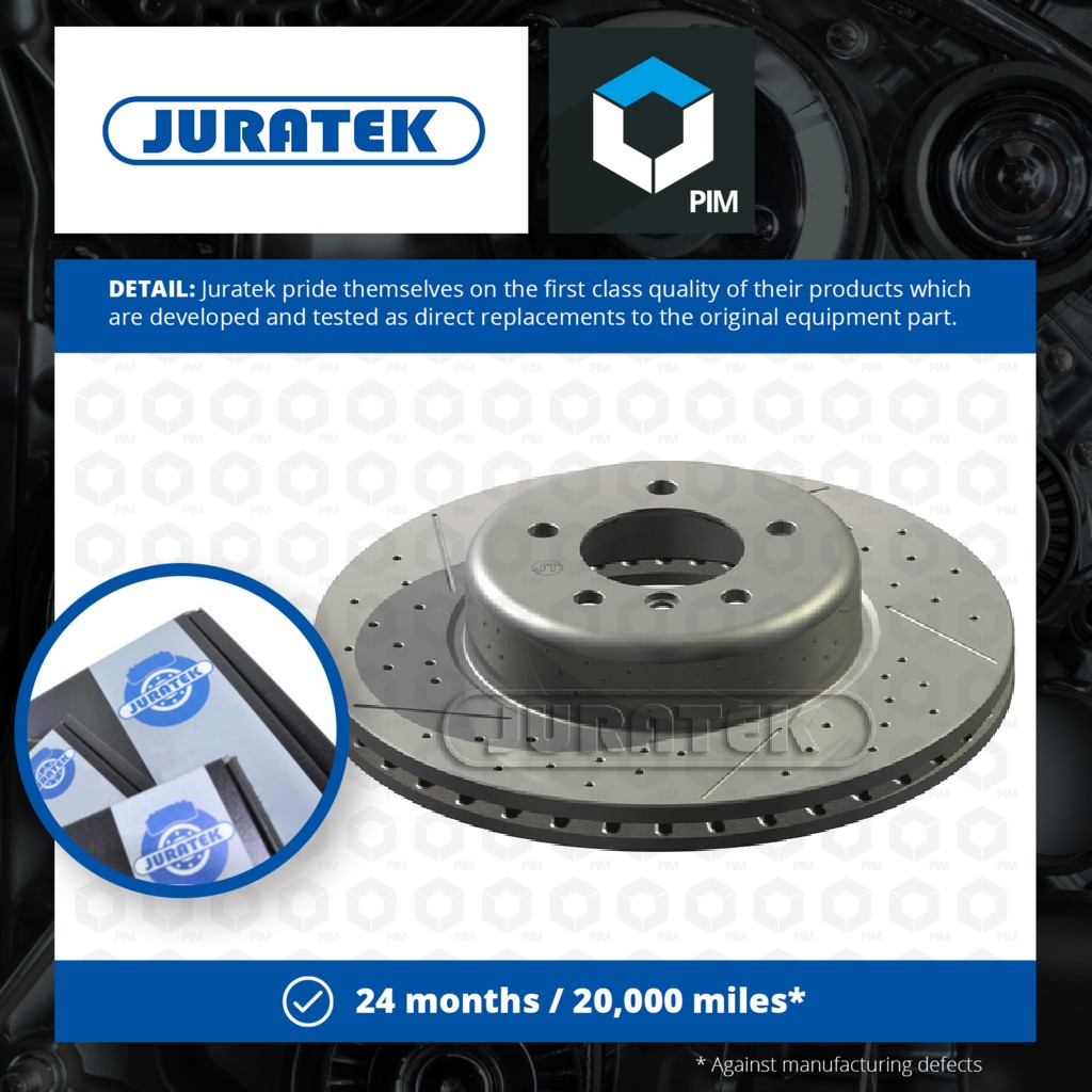 Juratek 2x Brake Discs Pair Vented Front BMW171 [PM1726168]
