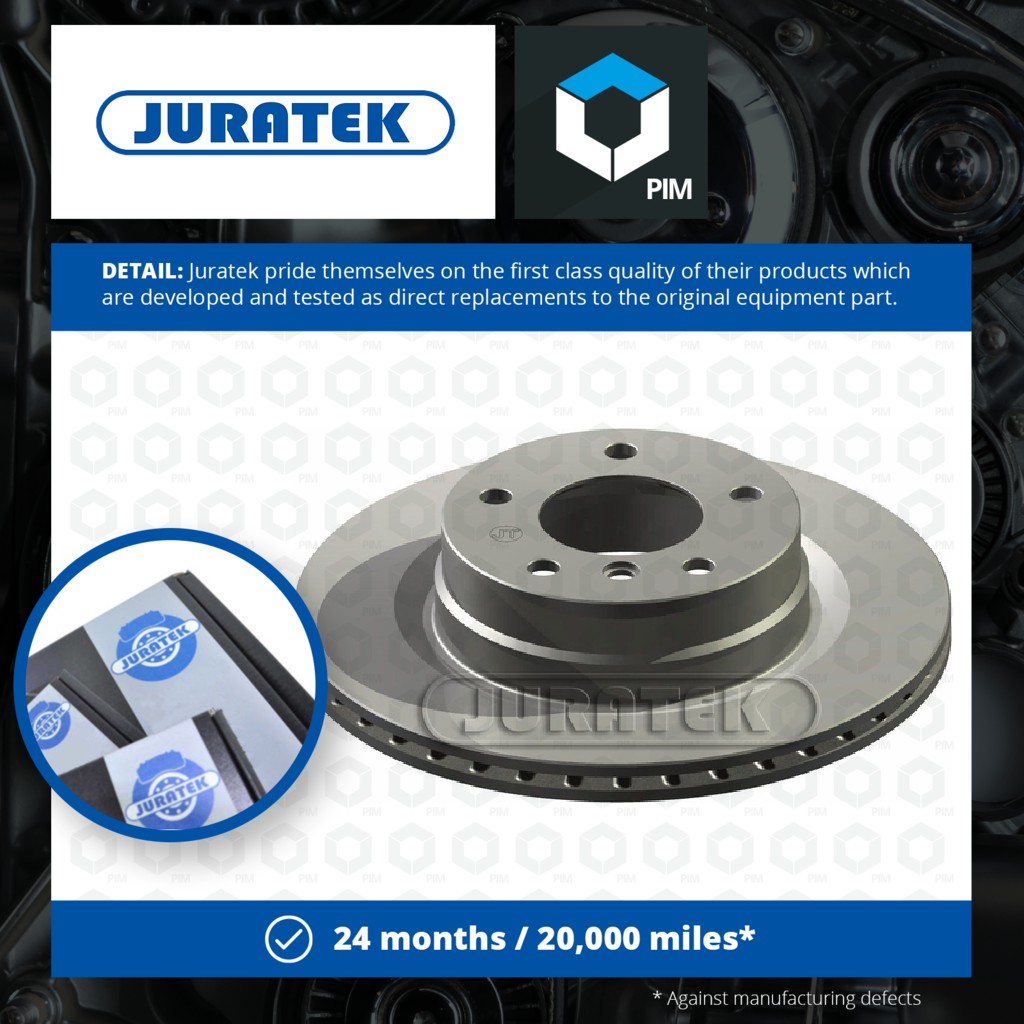 Juratek 2x Brake Discs Pair Vented Rear BMW109 [PM1726127]
