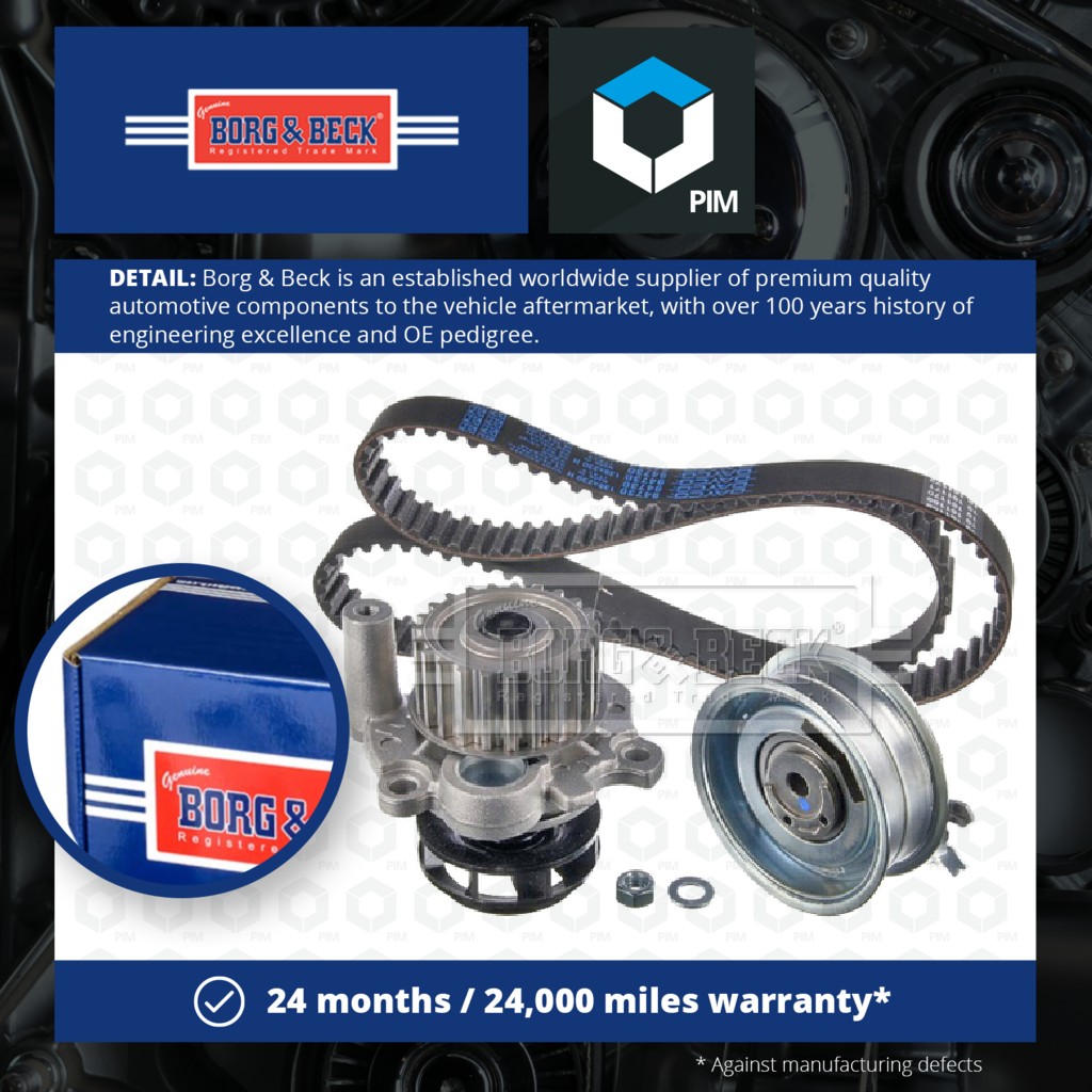 Borg & Beck Timing Belt & Water Pump Kit BTW1027 [PM1725580]