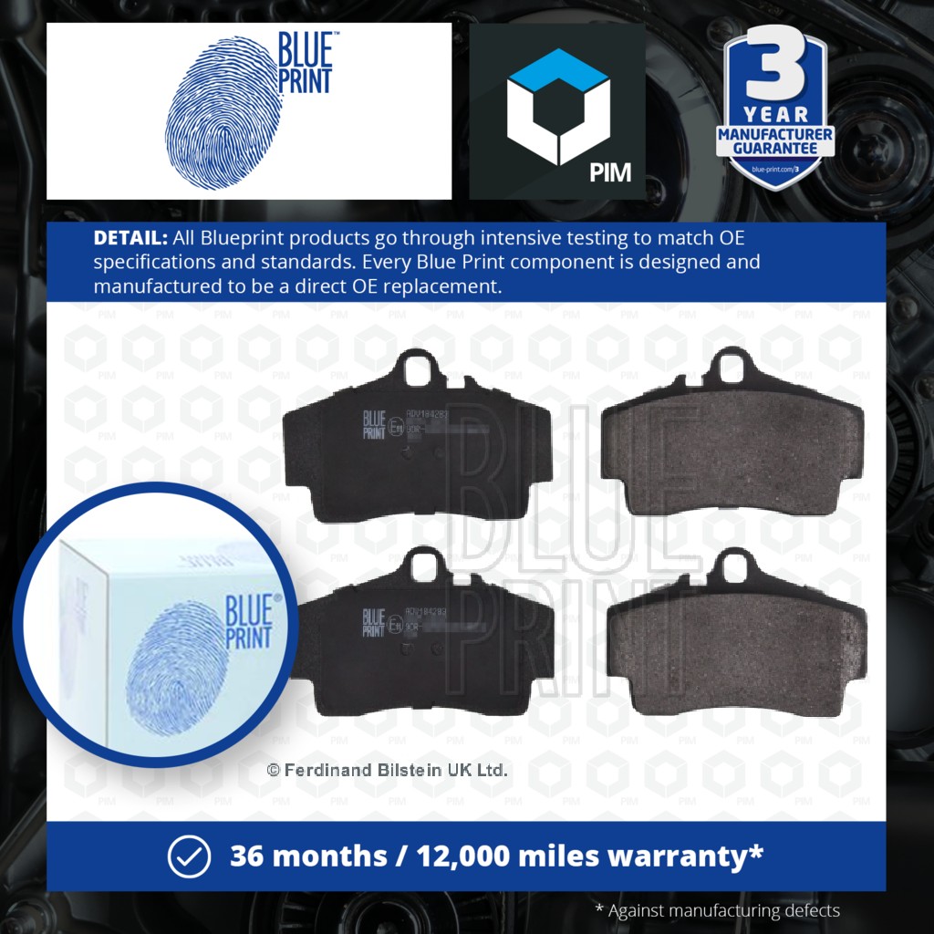 Blue Print Brake Pads Set Rear ADV184283 [PM1724597]