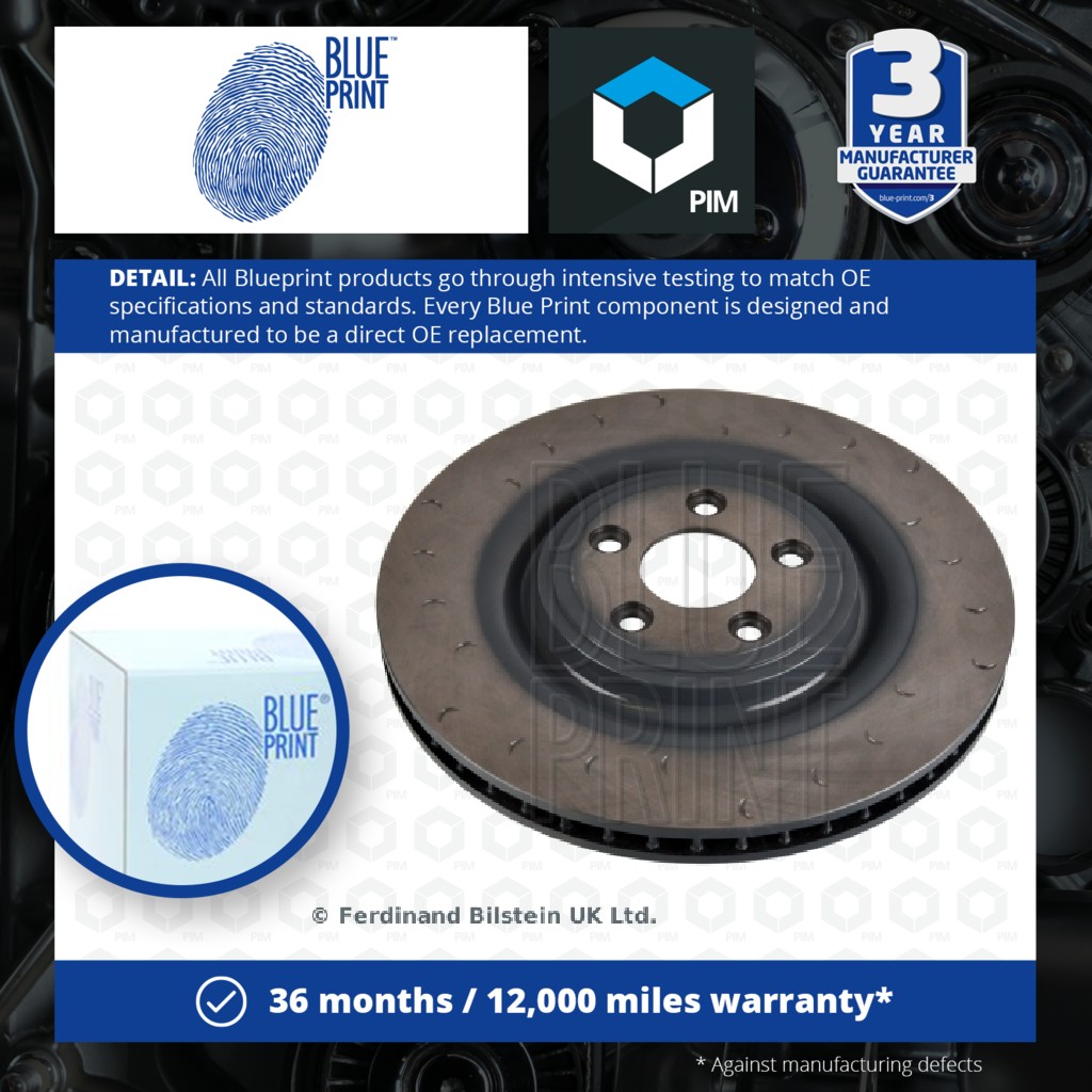 Blue Print Brake Disc Single Vented Rear Left ADJ134375 [PM1724396]