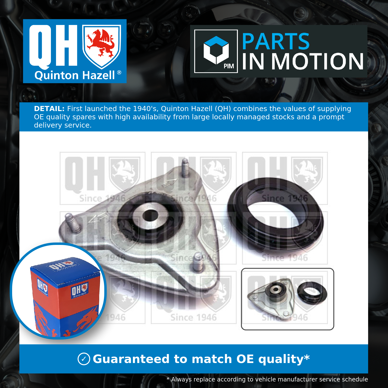 Quinton Hazell Top Strut Mounting Front EMA4862 [PM1719488]