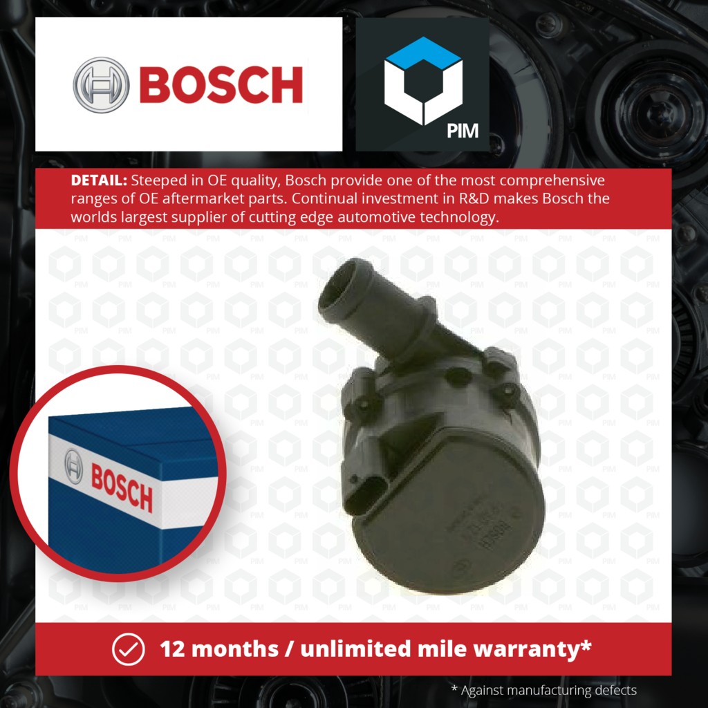 Bosch Water Pump for Parking Heater 0392023454 [PM1719343]