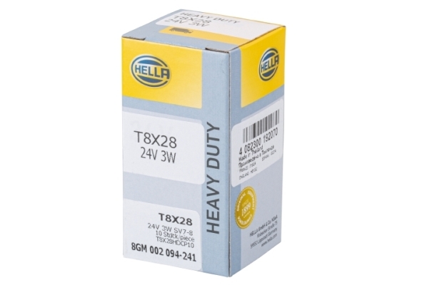 Hella 8GM002094-241 U10 Bulb - 24v 3w S7