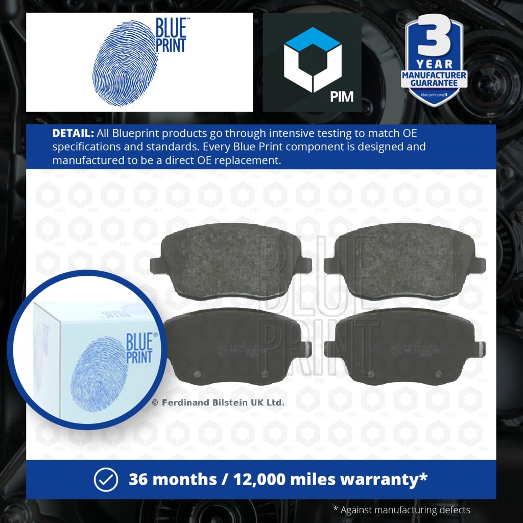 Blue Print Brake Pads Set Front ADV184249 [PM1670976]
