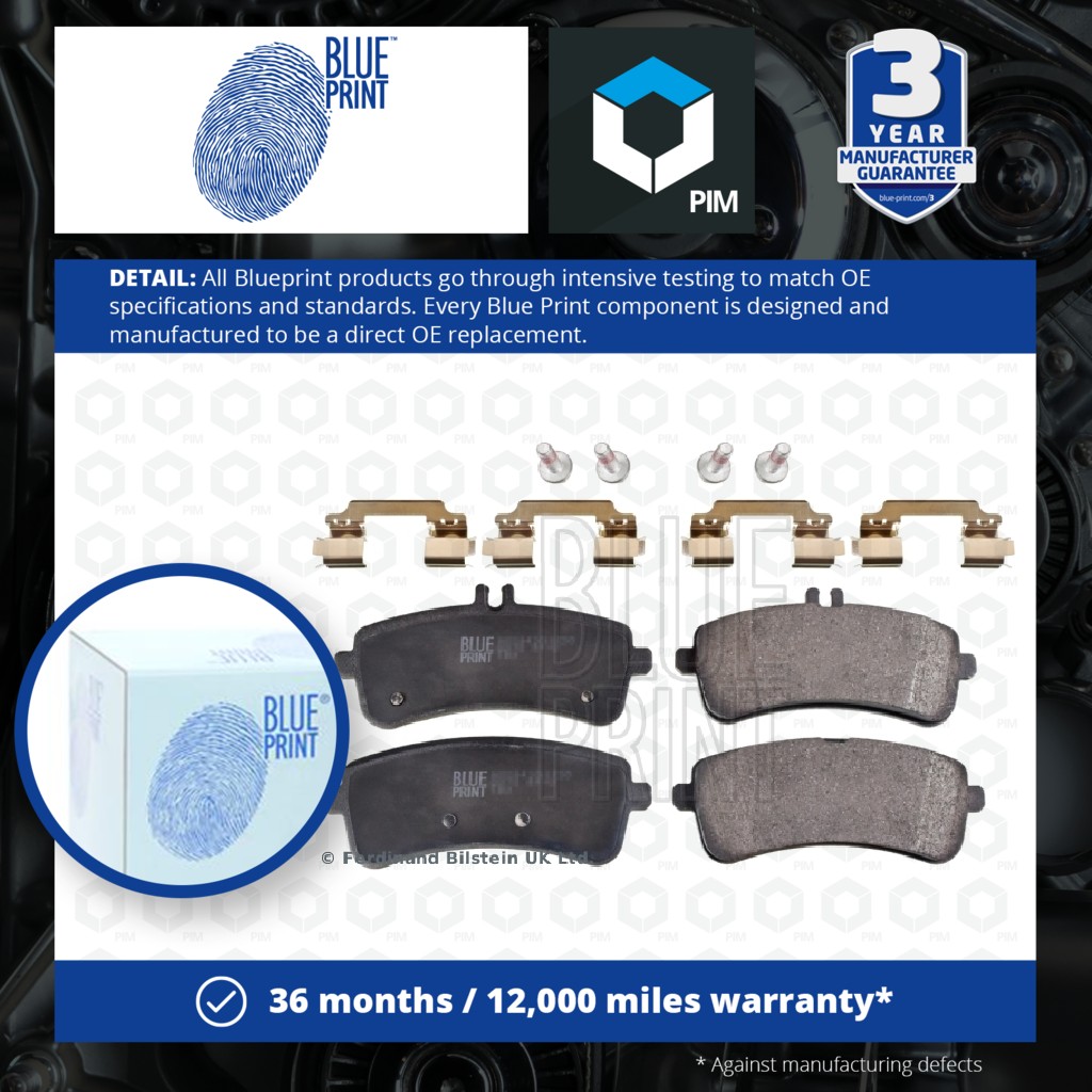 Blue Print Brake Pads Set Rear ADU174243 [PM1670915]