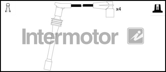 Intermotor HT Leads Ignition Cables Set 73974 [PM1661779]