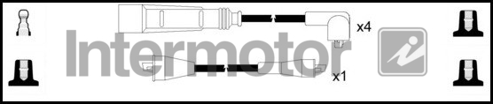 Intermotor HT Leads Ignition Cables Set 73822 [PM1661663]