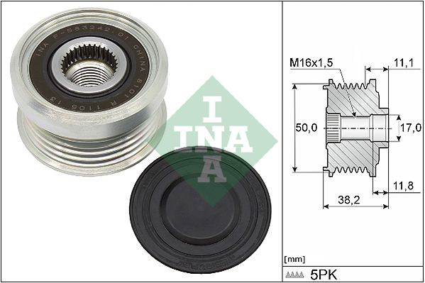 INA 535033710 Overrunning Alternator Pulley