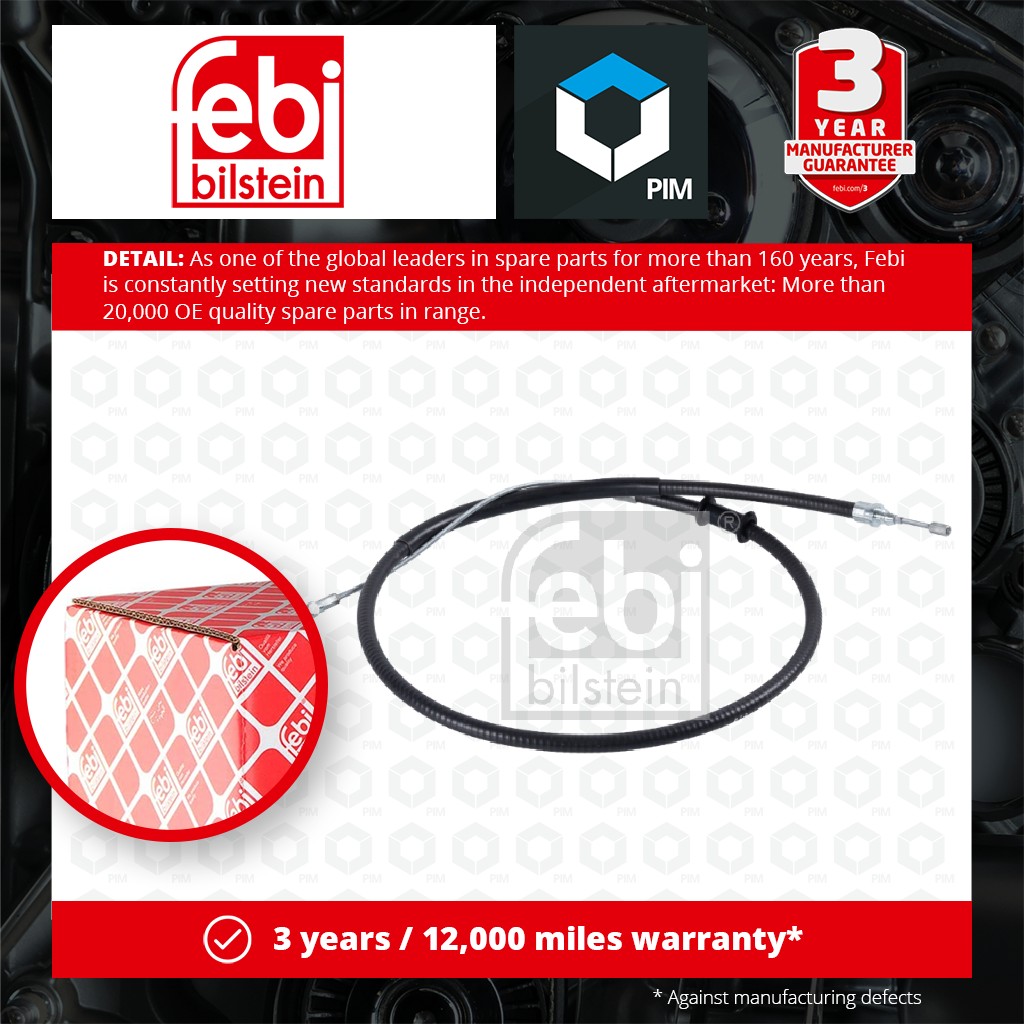 Febi Handbrake Cable Rear Left or Right 106234 [PM1649907]