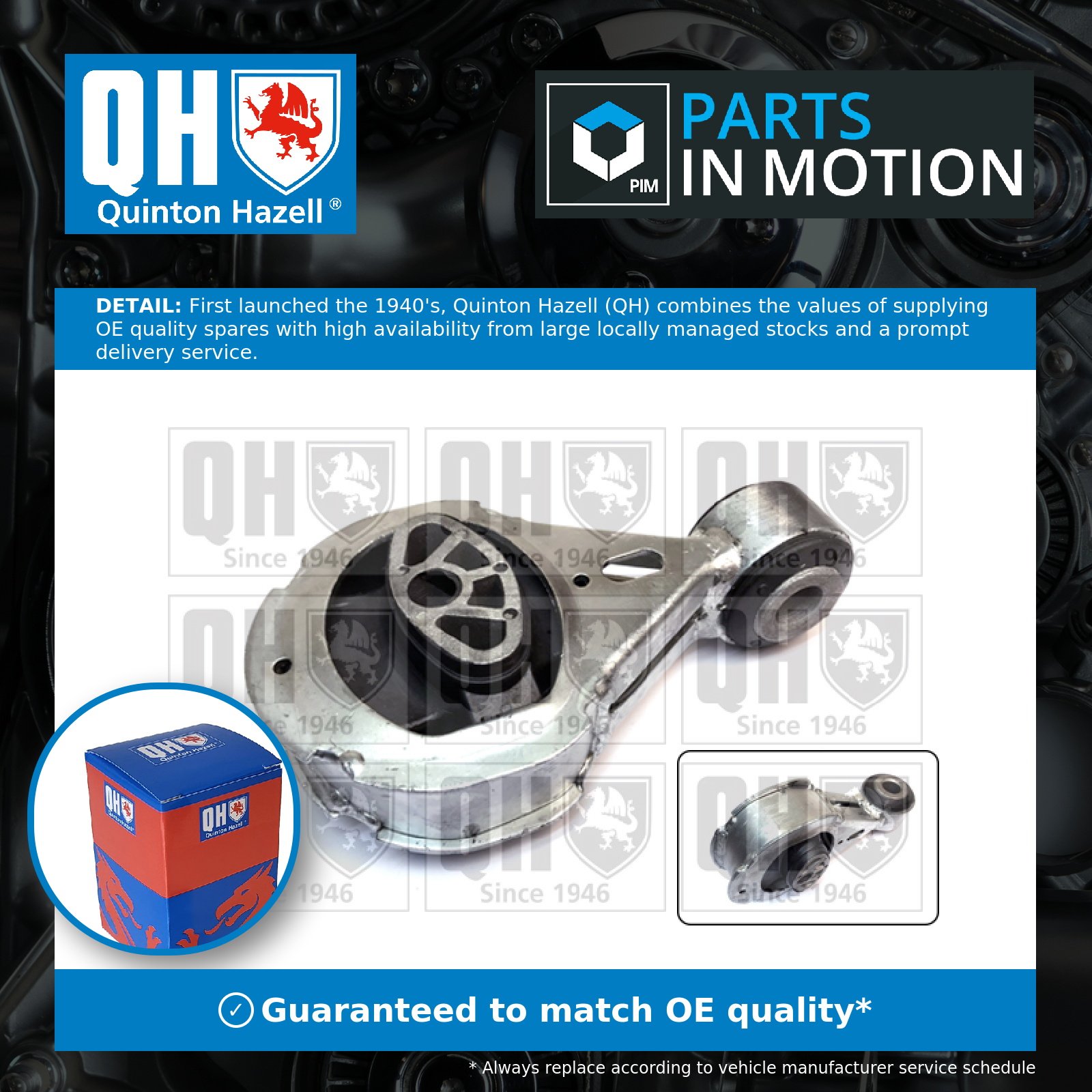Quinton Hazell Engine Mount Rear Lower EM4852 [PM1648109]