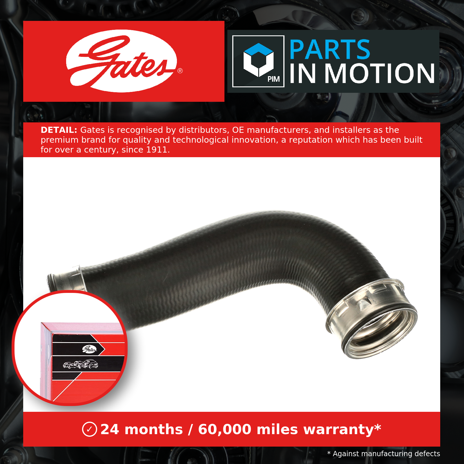 Gates Turbo Hose 09-0277 Charger 3C0145832D 417710277 Premium OE Quality Part - Image 13