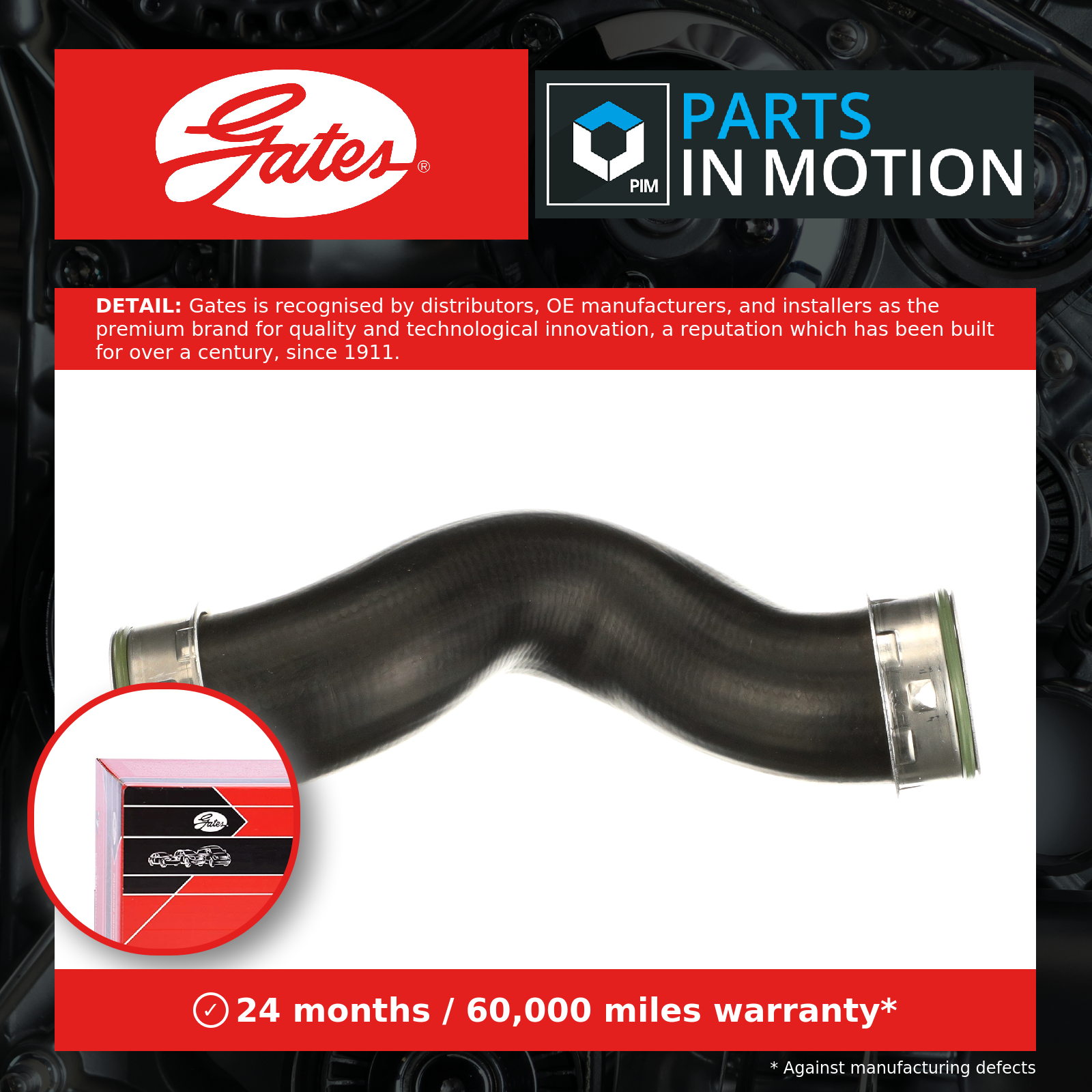 GATES-OE 09-0222 Charge Air Hose for VW - Image 13
