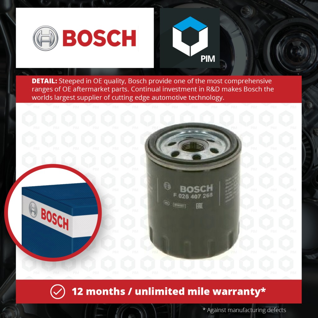 Bosch Oil Filter F026407268 [PM1645004]