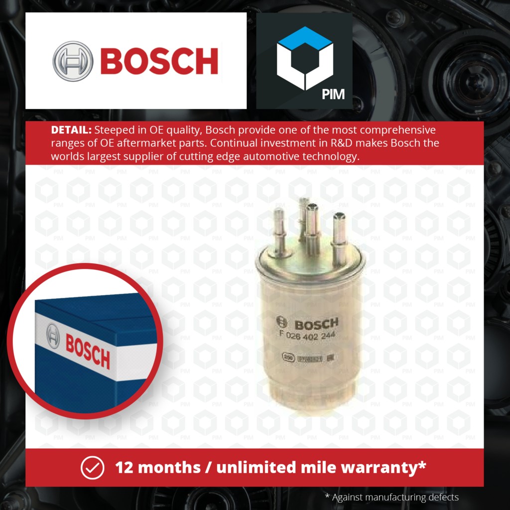 Bosch Fuel Filter F026402244 [PM1644996]