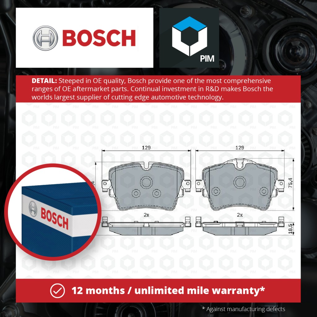 Bosch Brake Pads Set Front 0986494940 [PM1644543]