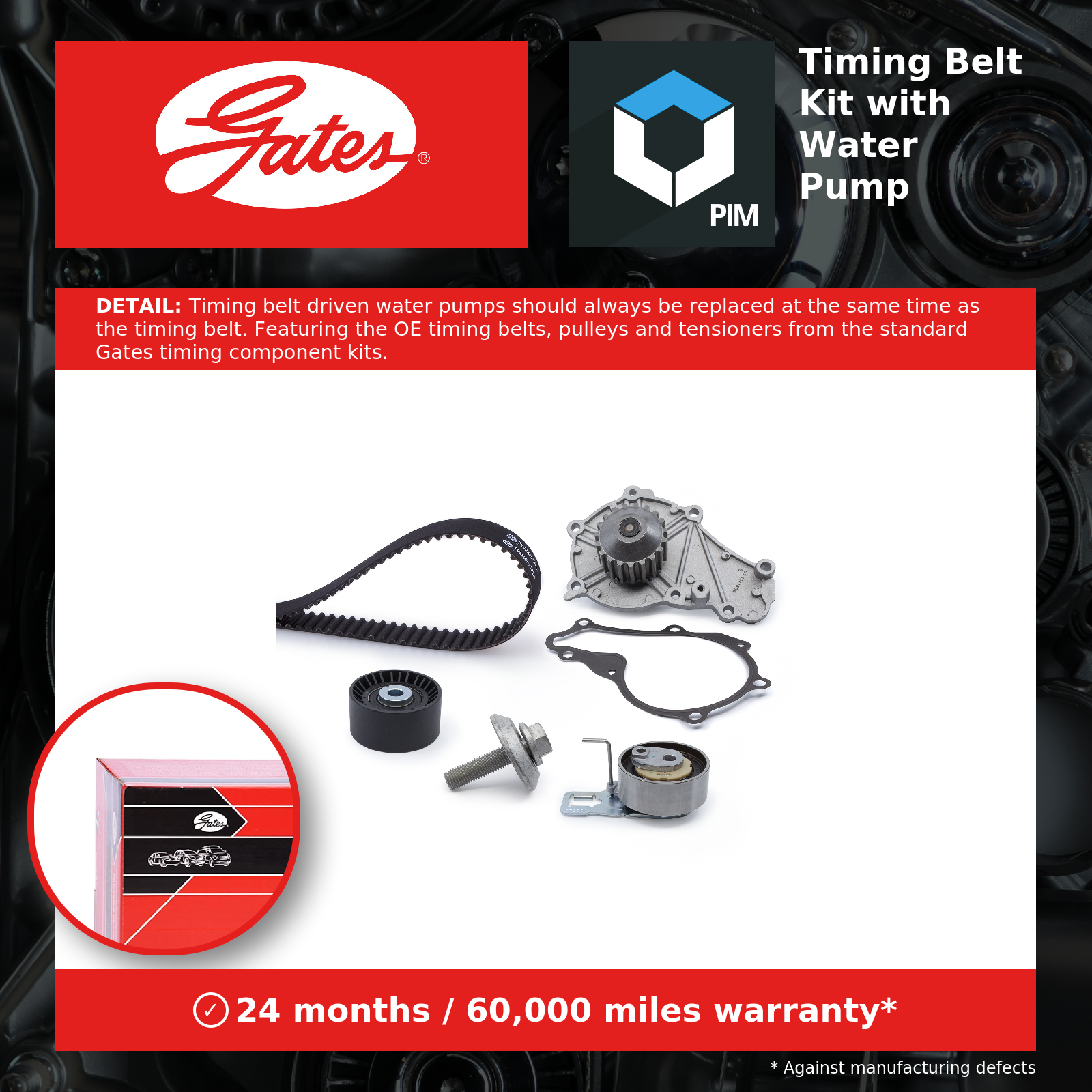 Gates Timing Belt & Water Pump Kit KP15688XS [PM1620906]
