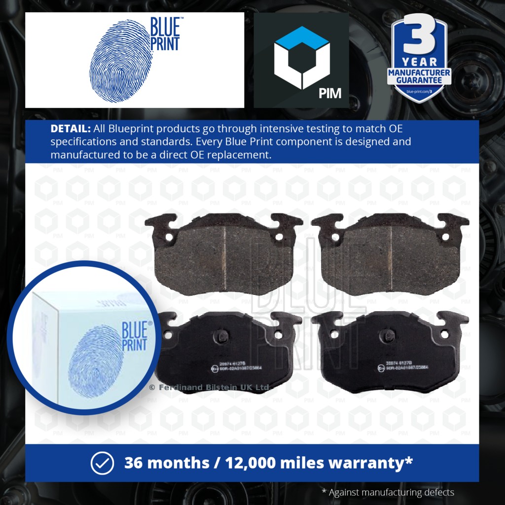 Blue Print Brake Pads Set Rear ADP154238 [PM1608183]