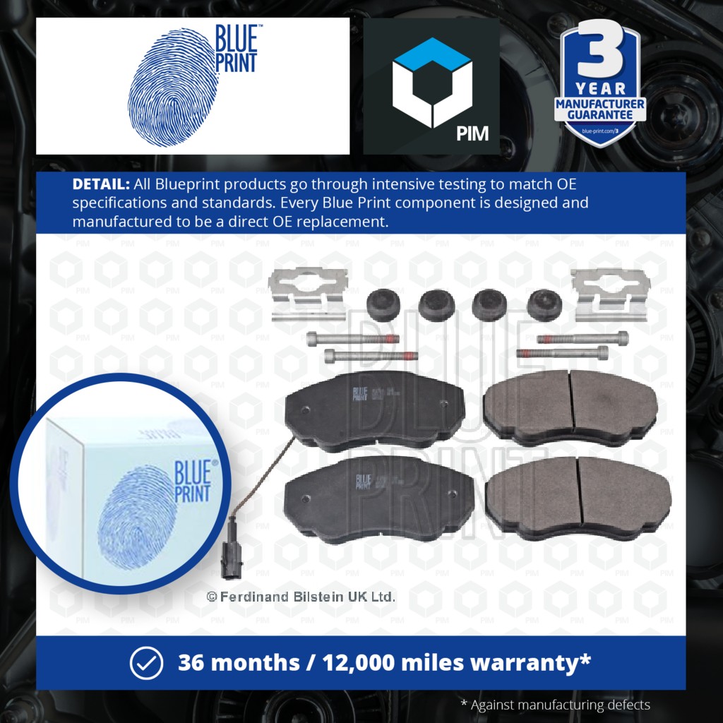 Blue Print Brake Pads Set Front ADP154222 [PM1608171]