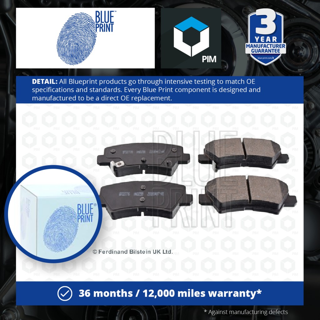 Blue Print Brake Pads Set Rear ADG042181 [PM1608155]