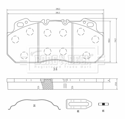 Borg & Beck BBP33012HD CV Brake Pads
