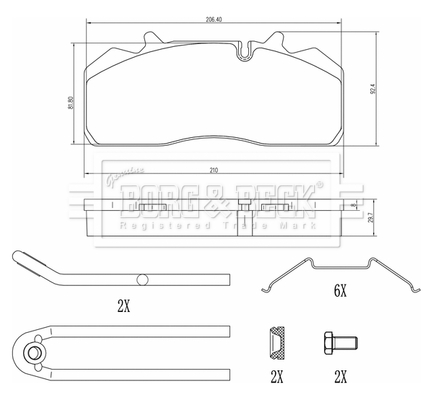 Borg & Beck BBP33007HD CV Brake Pads