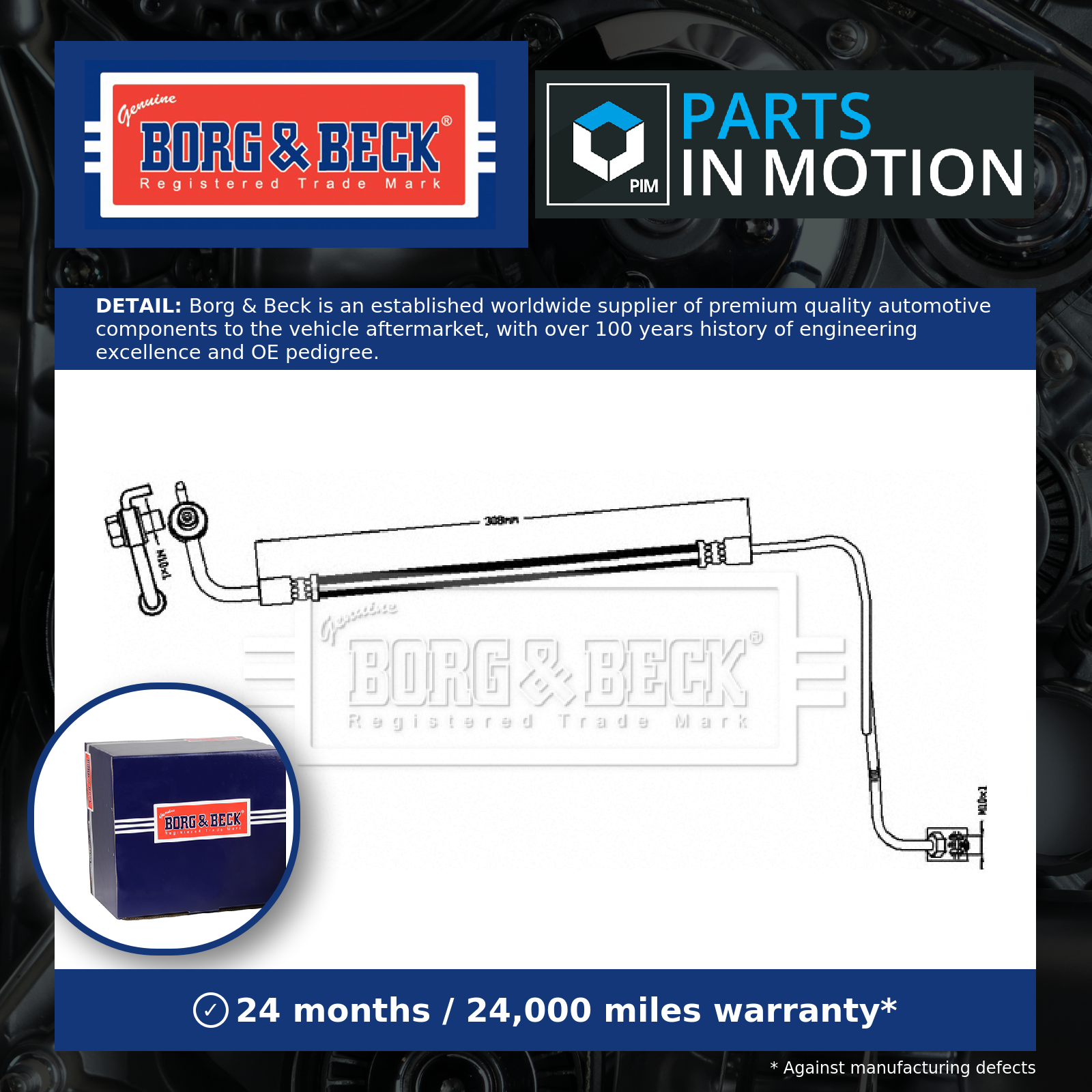 Borg & Beck Brake Hose BBH8497 [PM1583025]